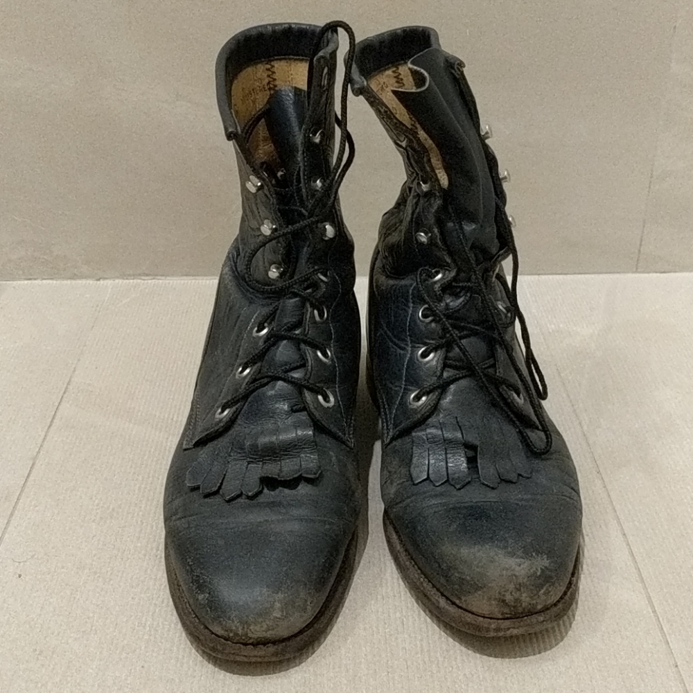 Vintage Navy Justin Roper boots